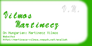 vilmos martinecz business card